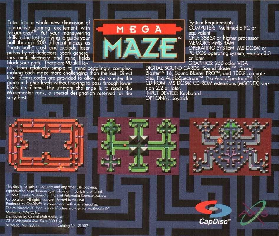 Mega Maze — box-2D-back (CUS)