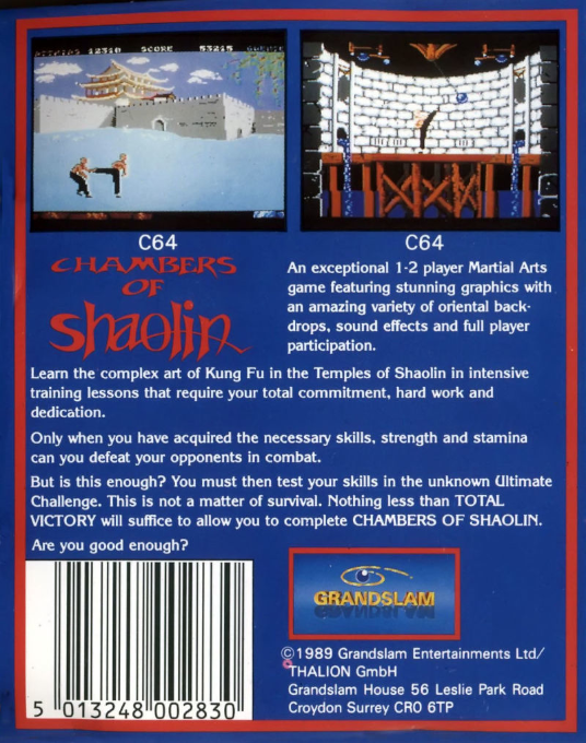 Chambers of Shaolin — box-2D-back (EU)