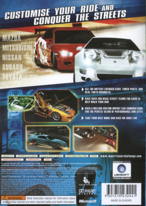 Import Tuner Challenge — box-2D-back (UK)