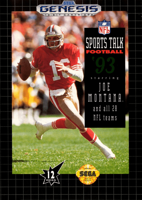 Nfl Sports Talk Football '93 Starring Joe Montana box art