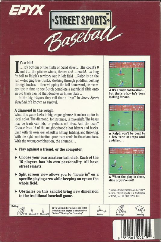 Street Sports Baseball — box-2D-back (EU)