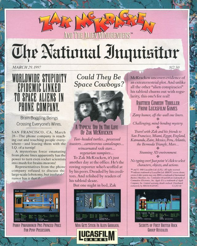 Zak Mckracken And The Alien Mindbenders — box-2D-back (US)