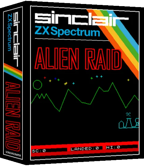 Alien Raid — box-3D (SS)