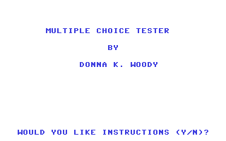 Multiple Choice Tester — sstitle (WOR)