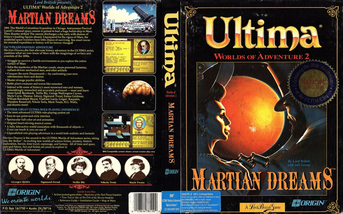 Ultima Worlds Of Adventure 2 - Martian Dreams — box-texture (US)