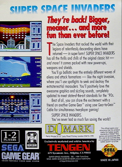 Super Space Invaders — box-2D-back (US)