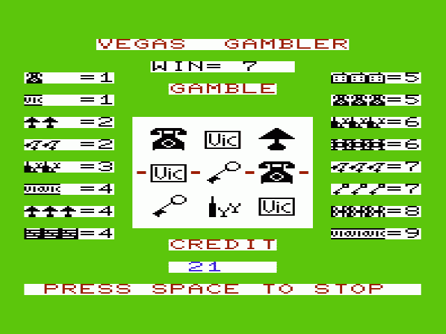 Vegas Gambler — ss (WOR)