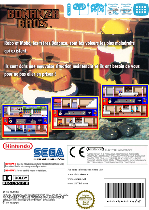 Bonanza Bros. — box-2D-back (FR)