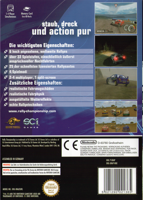 Rally Championship — box-2D-back (DE)