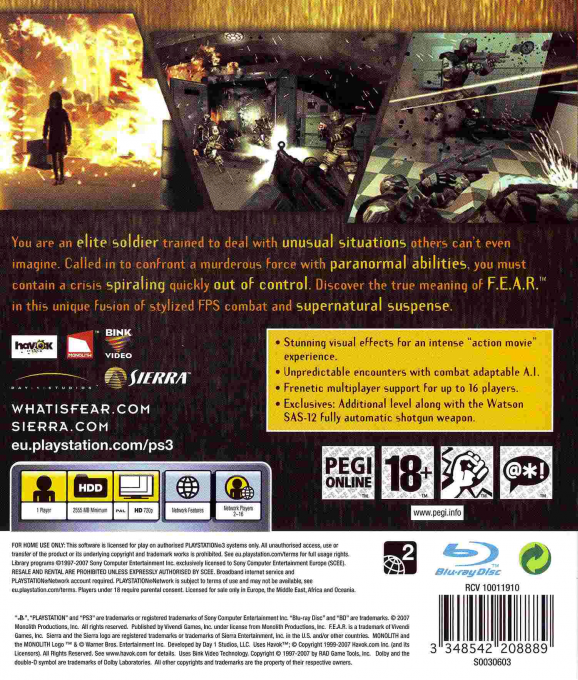 F.E.A.R. 2 — box-2D-back (EU)