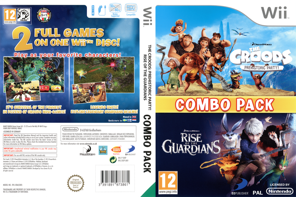 DreamWorks The Croods - Prehistoric Party! & Rise of the Guardians - Combo Pack — box-texture (EU)