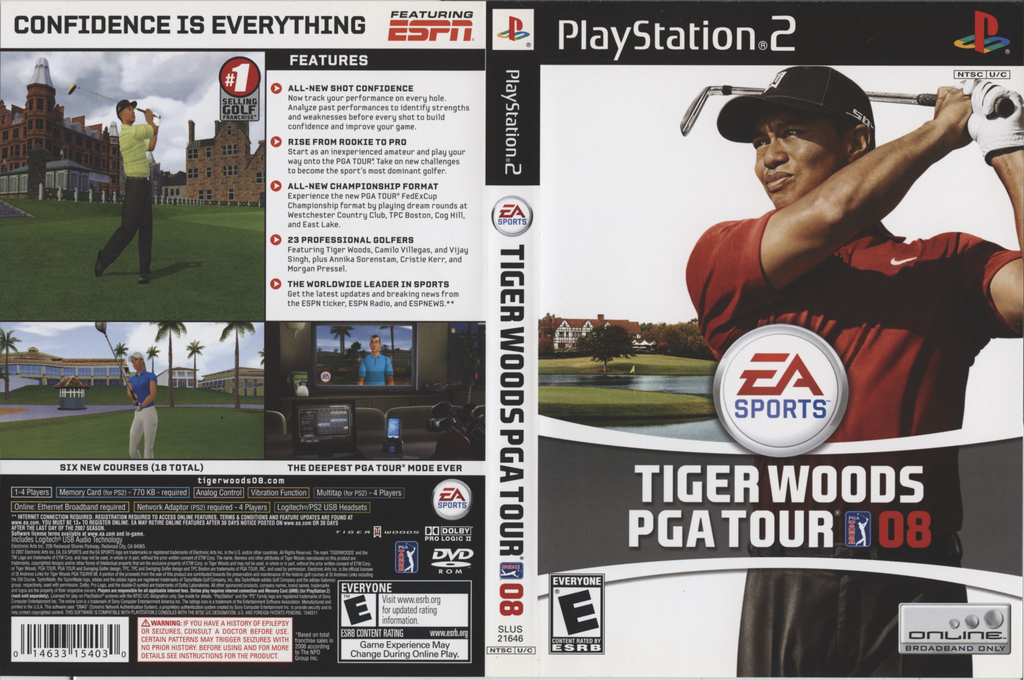 Tiger Woods Pga Tour 08 — box-texture (US)