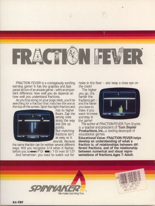 Fraction Fever — box-2D-back (US)