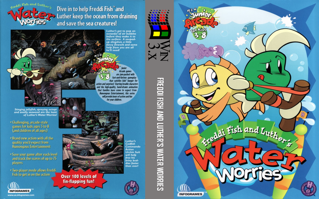Freddi Fish and Luther's Water Worries — box-texture (WOR)