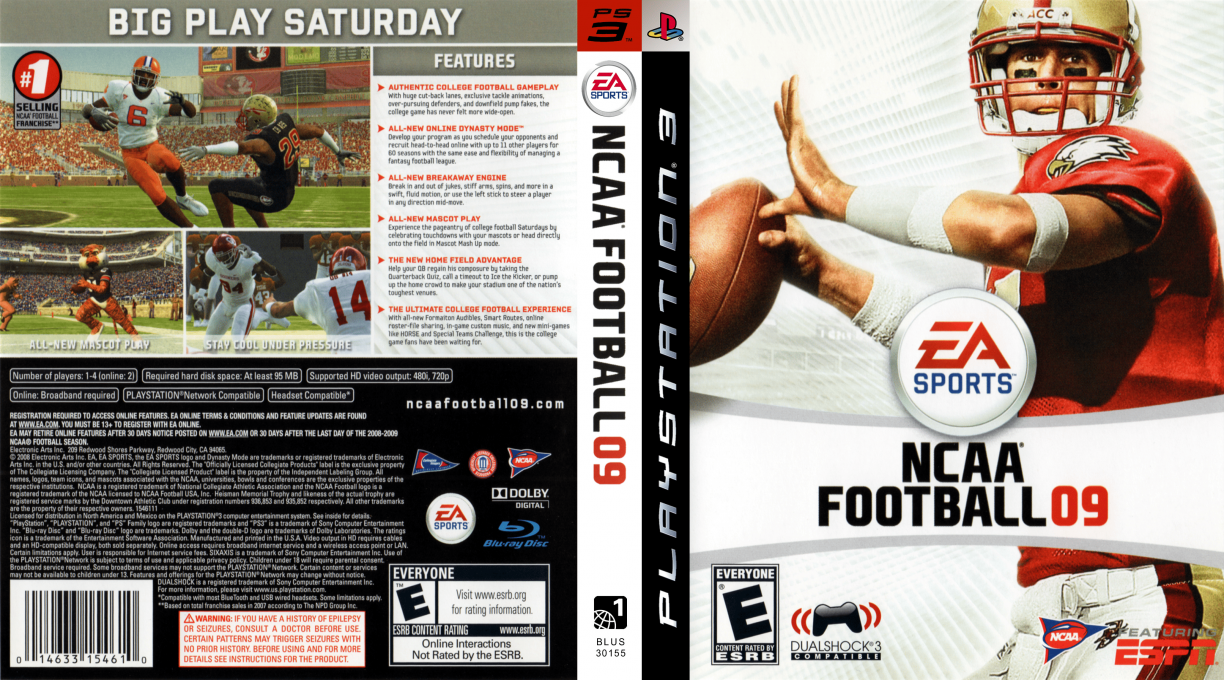 NCAA Football 09 — box-texture (US)