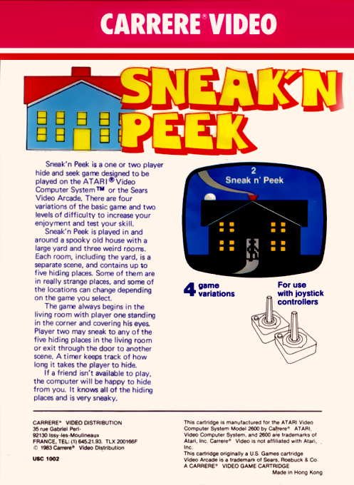 Sneak 'n Peek — box-2D-back (EU)