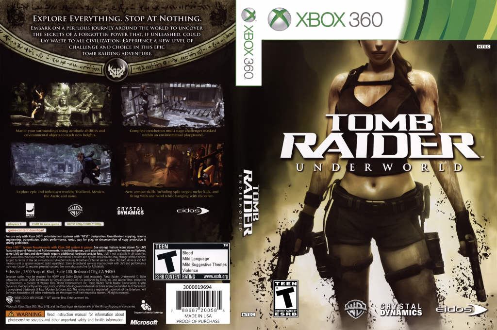 Tomb Raider - Underworld — box-texture (US)