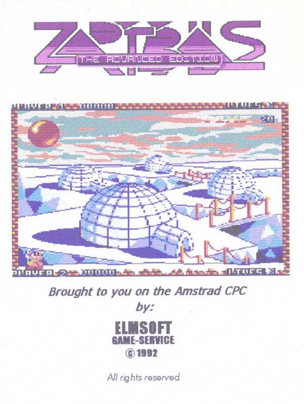 Zap't'balls - The Advanced Edition box art