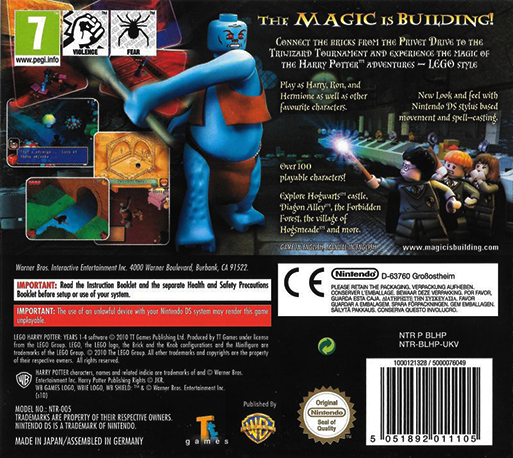 LEGO Harry Potter - Years 1-4 — box-2D-back (EU)