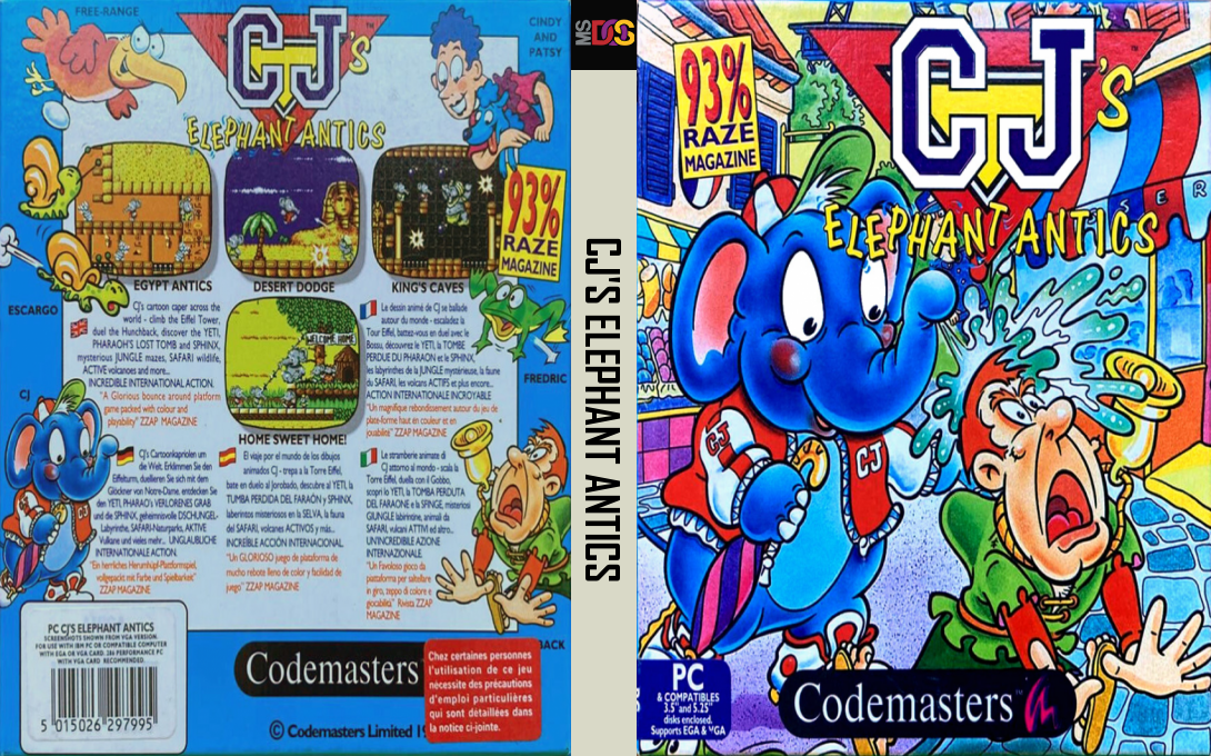 CJ's Elephant Antics — box-texture (EU)