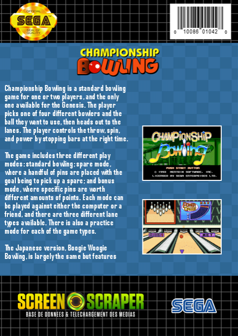 Boogie Woogie Bowling — box-2D-back (SS)