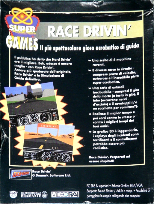 Race Drivin' — box-2D-back (IT)