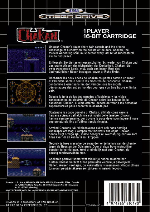 Chakan - The Forever Man — box-2D-back (EU)