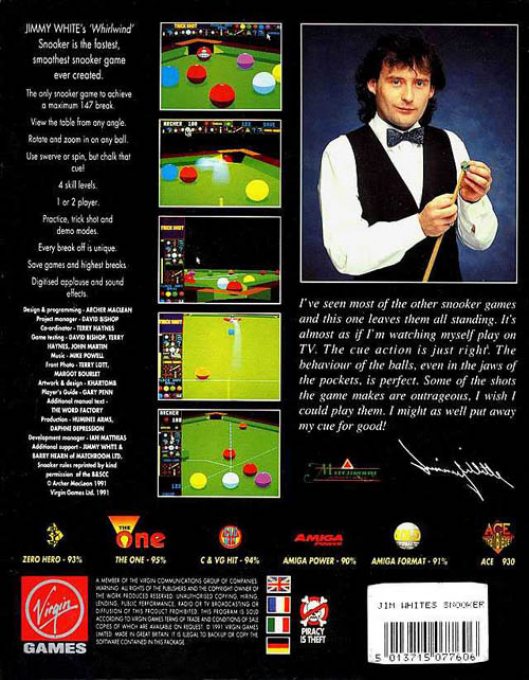 Jimmy White's Whirlwind Snooker — box-2D-back (EU)