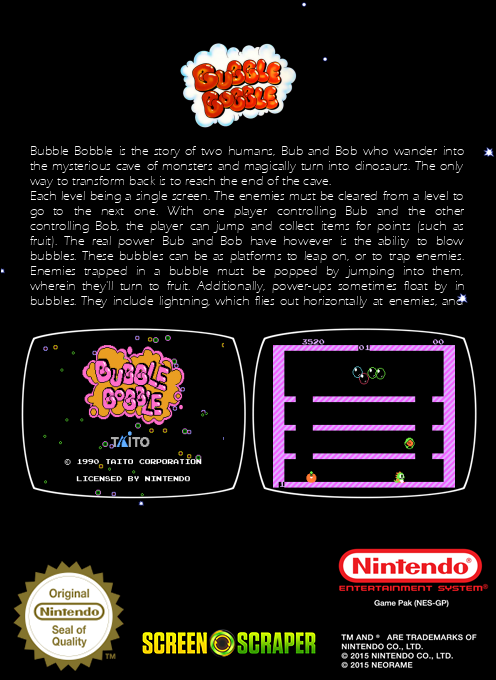 Bubble Bobble — box-2D-back (SS)