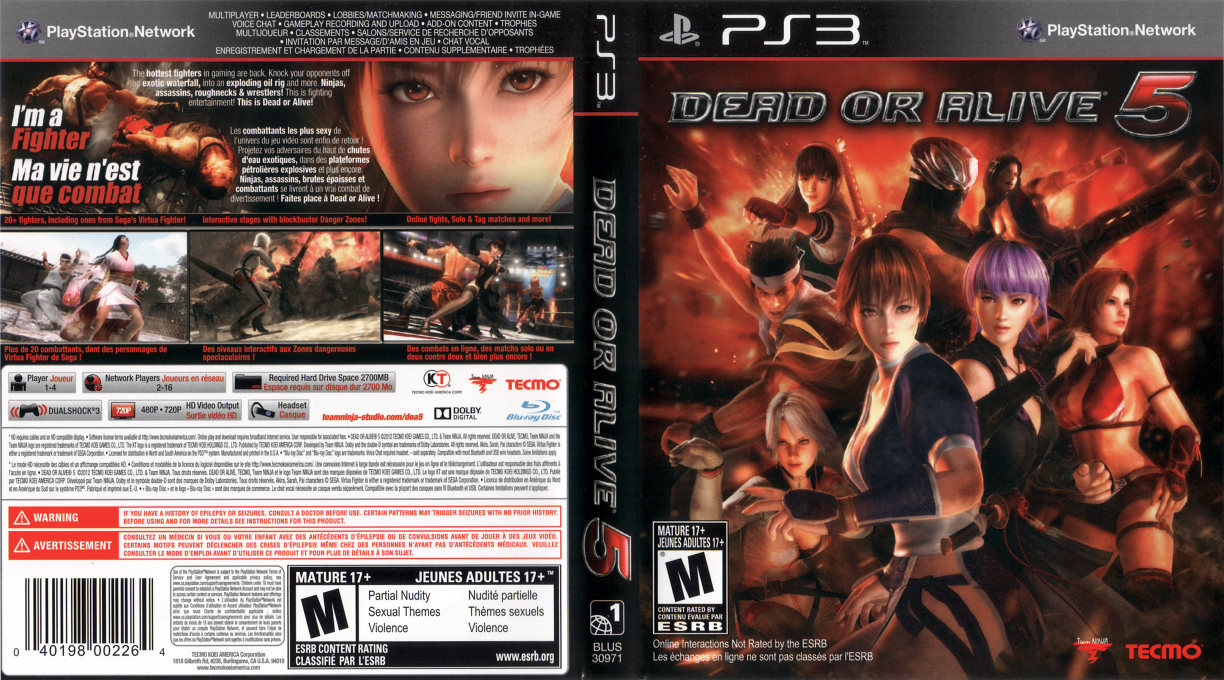 Dead or Alive 5 — box-texture (US)