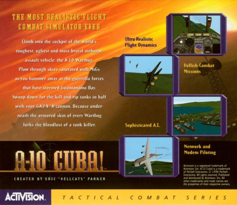 A-10 Cuba! — box-2D-back (US)