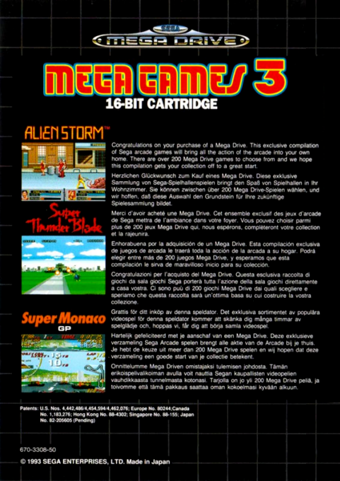 Mega Games 3 — box-2D-back (EU)