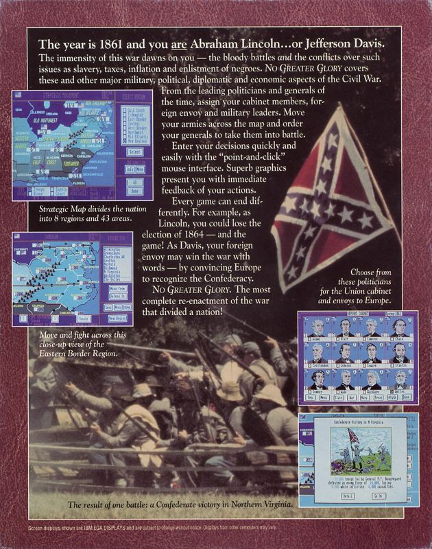 No Greater Glory - The American Civil War — box-2D-back (US)