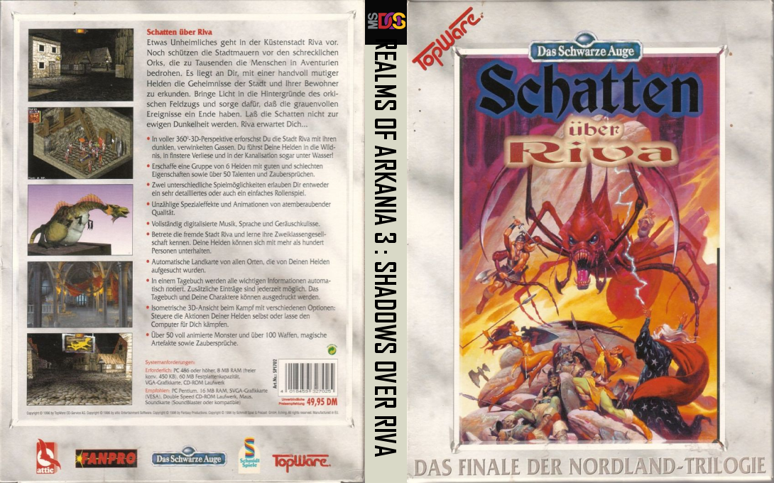Realms Of Arkania 3 - Shadows Over Riva — box-texture (DE)