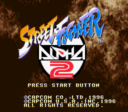 Street Fighter Alpha 2 — sstitle (WOR)