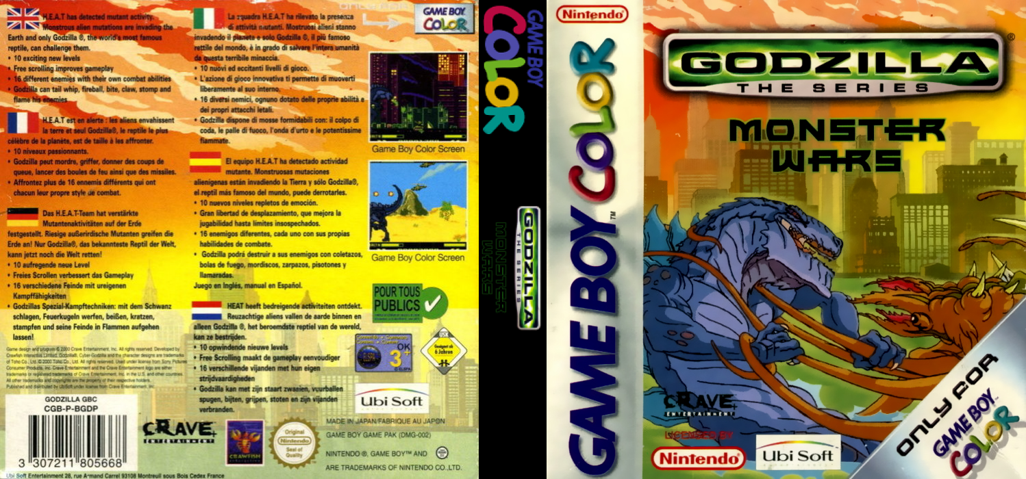 Godzilla : The Series, Monster Wars — box-texture (EU)
