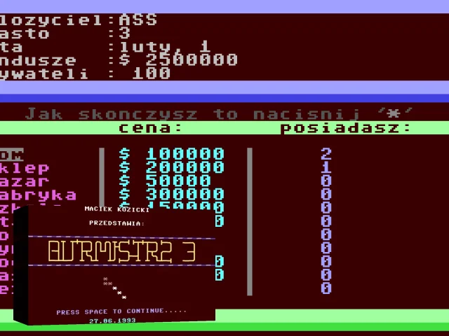 Burmistrz III — mixrbv2 (WOR)