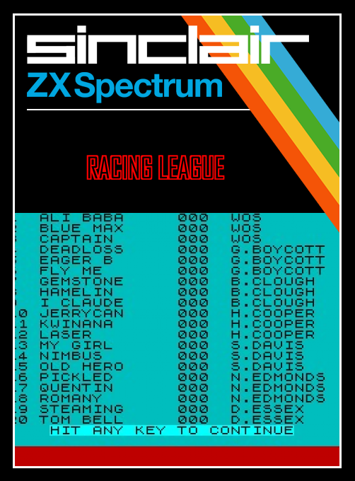 Racing League box art