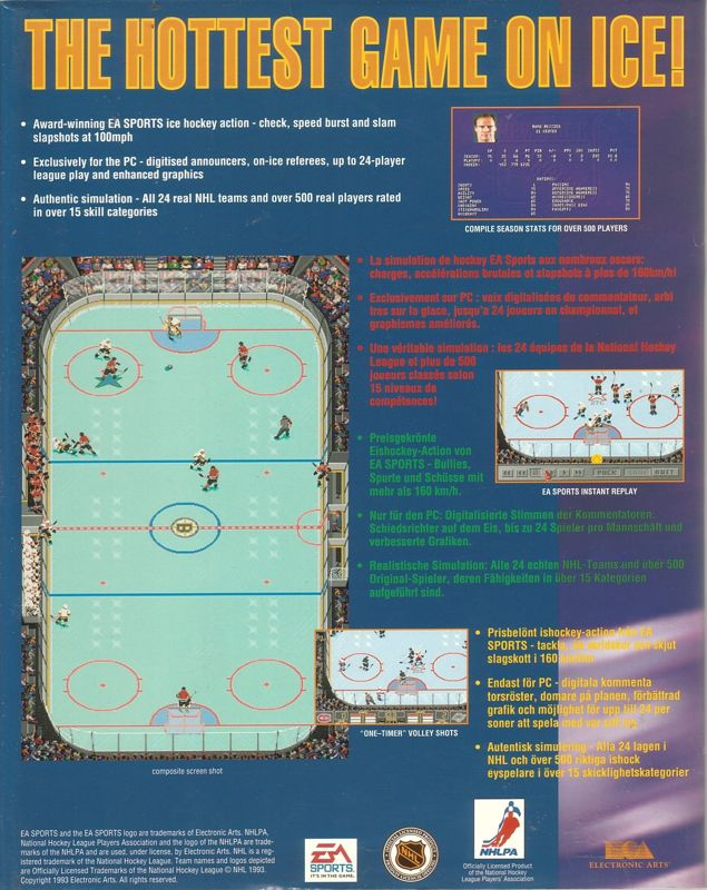 NHL Hockey — box-2D-back (EU)