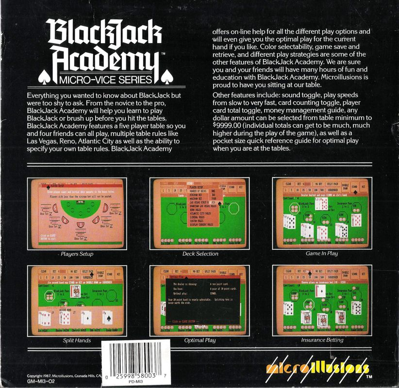 Blackjack Academy — box-2D-back (US)