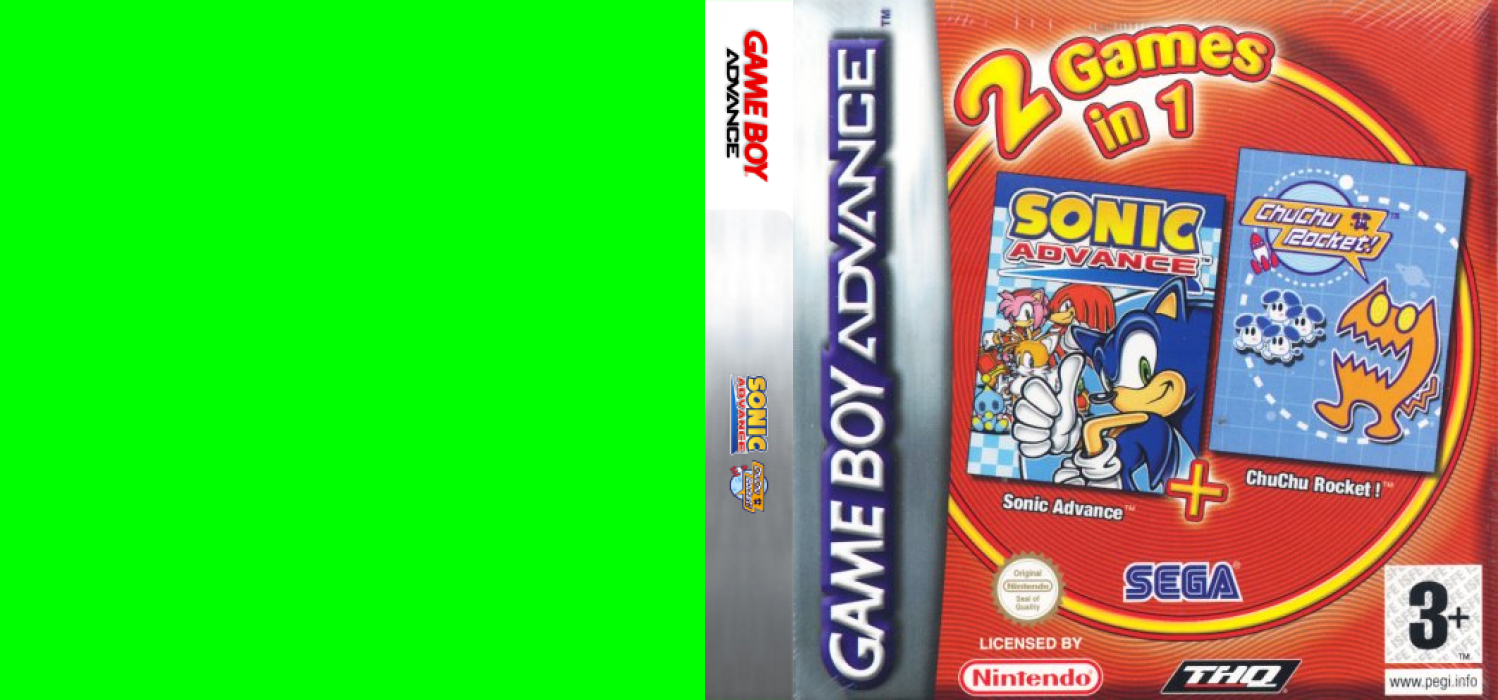 Double Pack - Sonic Advance & ChuChu Rocket! — box-texture (EU)