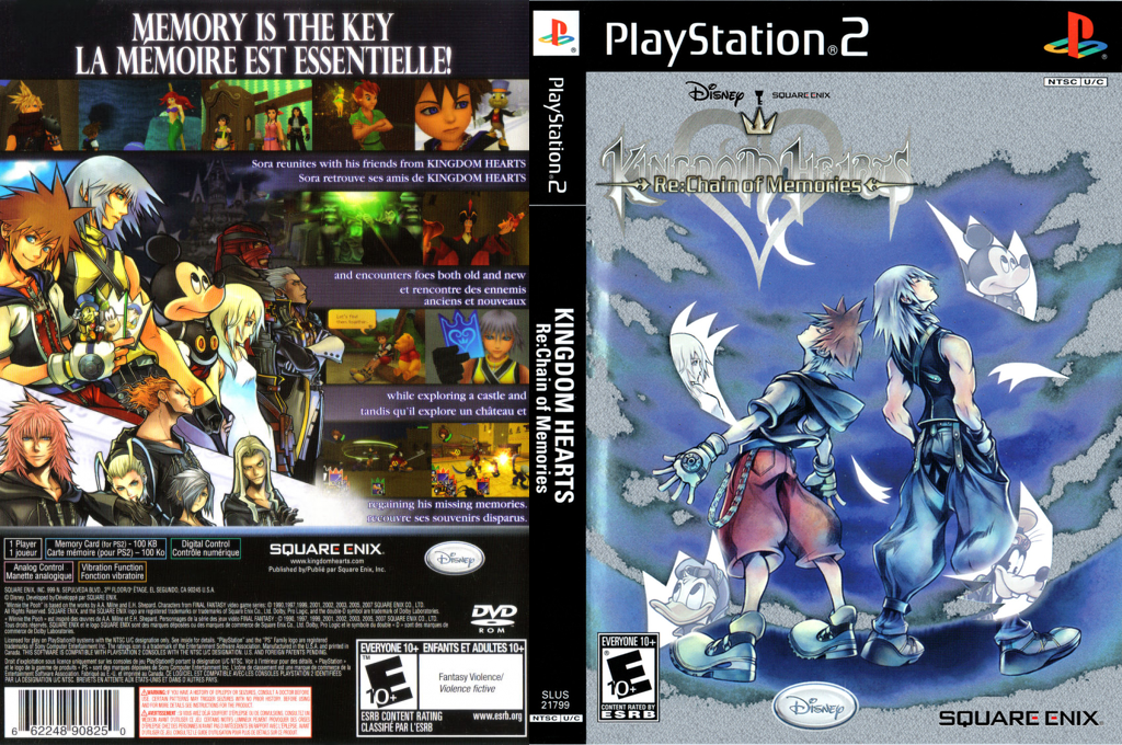Kingdom Hearts - Re-Chain of Memories — box-texture (US)