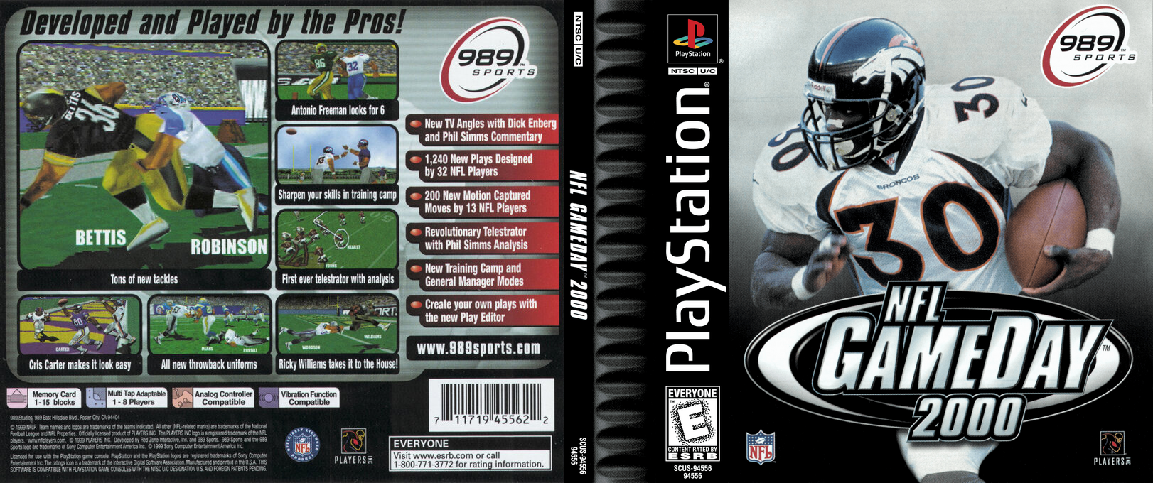 NFL GameDay 2000 — box-texture (US)