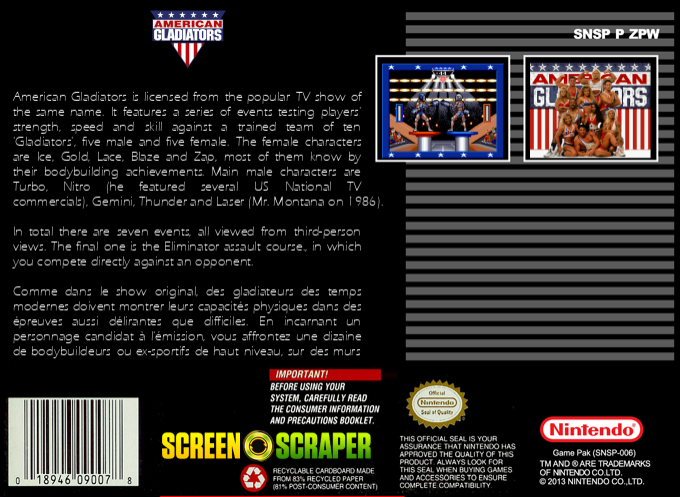 American Gladiators — box-2D-back (SS)