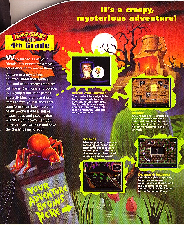 JumpStart Adventures 4th Grade: Haunted Island — box-2D-back (US)