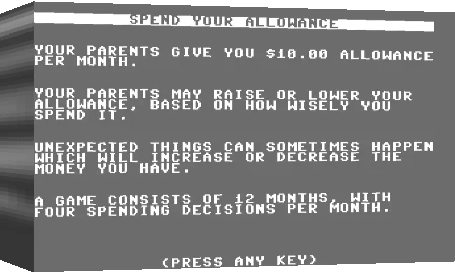 Spend Your Allowance — box-3D (WOR)
