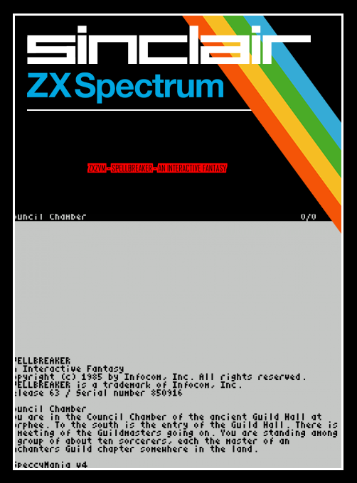 ZxZvm - Spellbreaker - An Interactive Fantasy box art