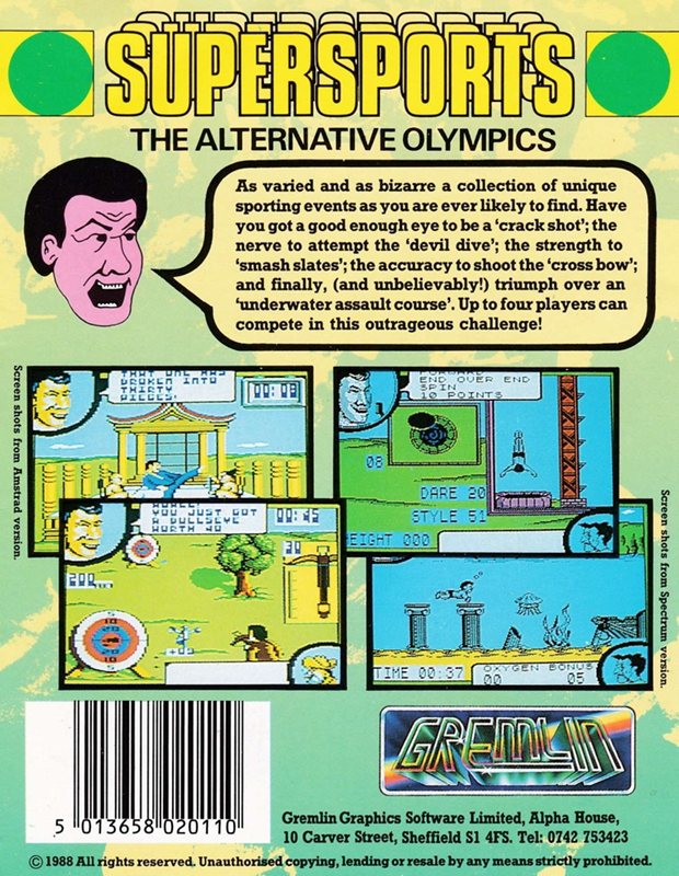 Super Sports - The Olympic Challenge — box-2D-back (EU)