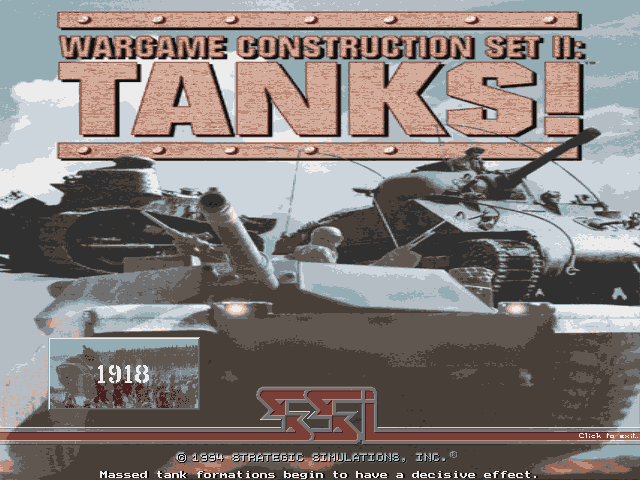 Wargame Construction Set 2 - Tanks! — sstitle (US)