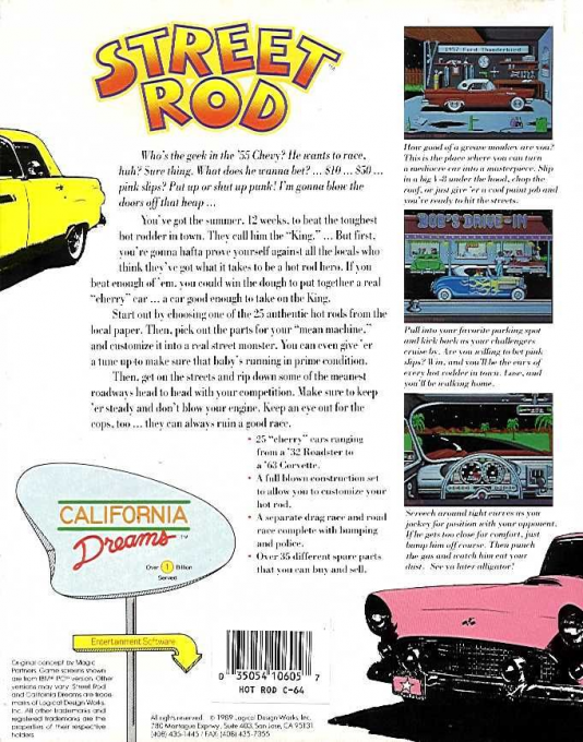 Street Rod — box-2D-back (US)
